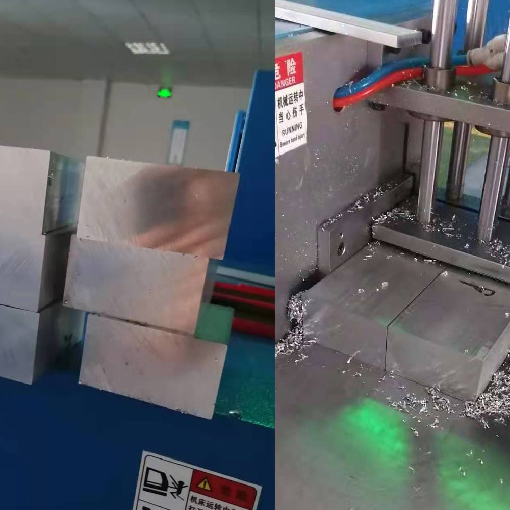 【无锡】用上半自动切铝机SDY-B400L对比带锯床提高效率，提高产品光洁面