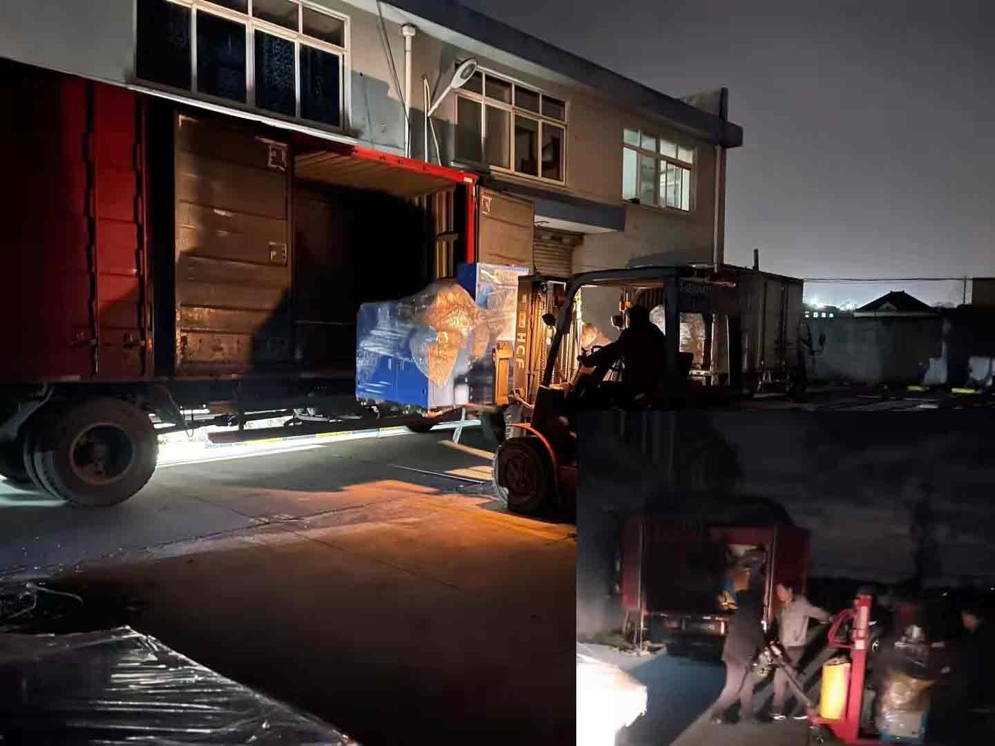 5台全自动型材切割机各寻其主，又是一个加班发货的晚上