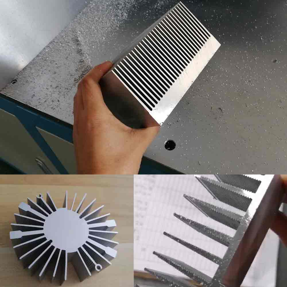 分离式型材切割机锯切散热器、铝蜂窝板、太阳花